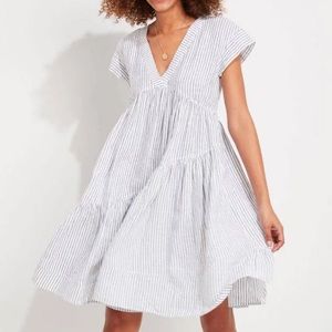 Vineyard Vines Pinstripe tiered dress new without tags